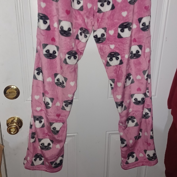 Pair of pug Pajama Bottoms with Pugs L - Picture 2 of 6